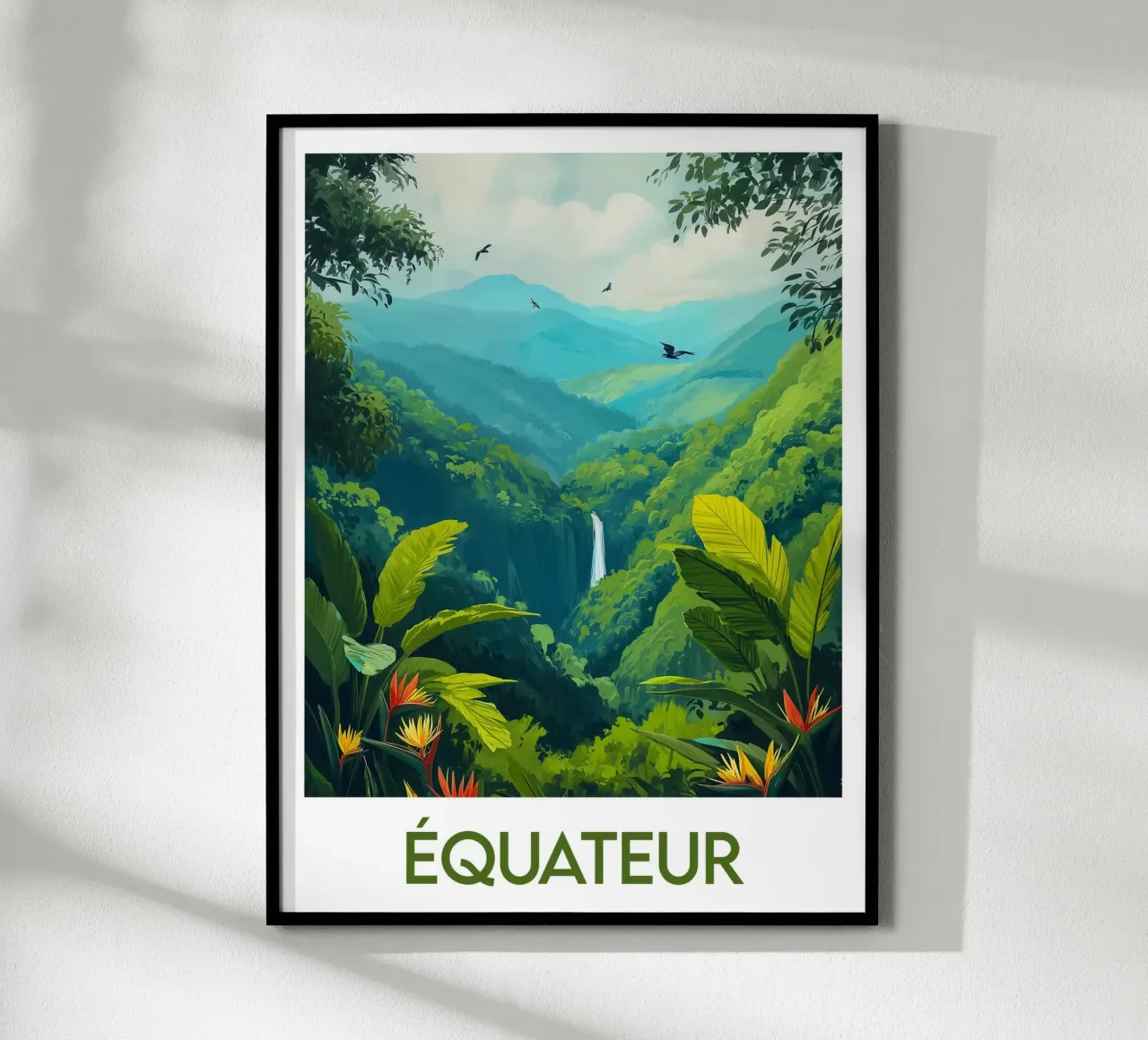 Poster dell'Ecuador poster con telaio in legno da Frame the World