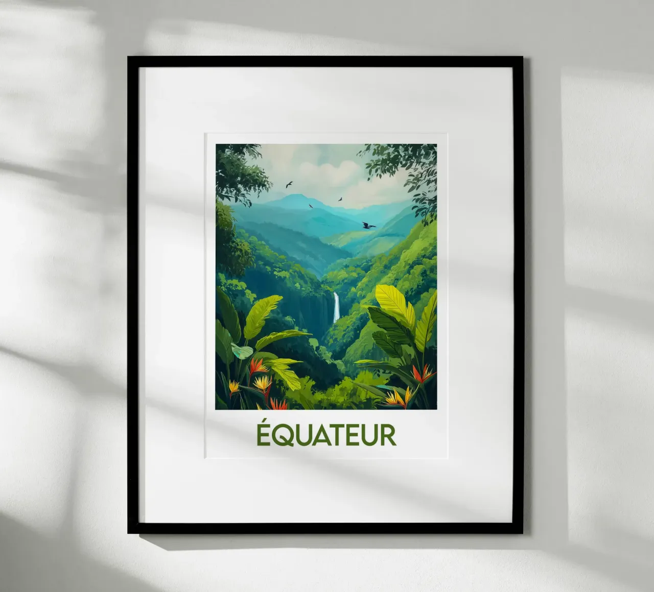 Poster dell'Ecuador poster con telaio in legno da Frame the World