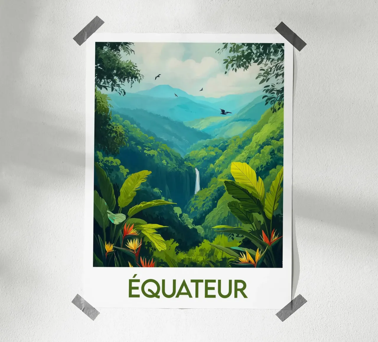 Poster dell'Ecuador poster con telaio in legno da Frame the World