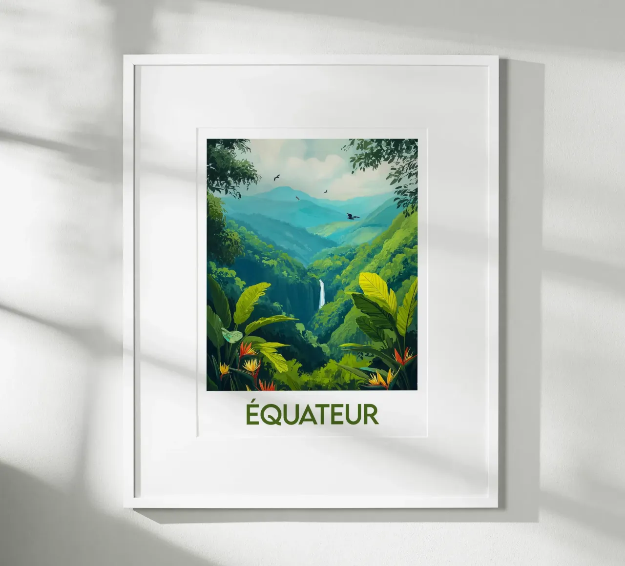 Poster dell'Ecuador poster con telaio in legno da Frame the World