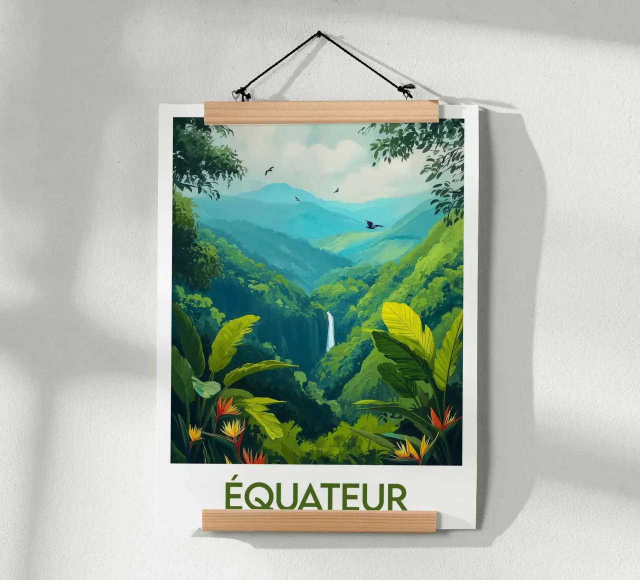 Poster dell'Ecuador poster con telaio in legno da Frame the World