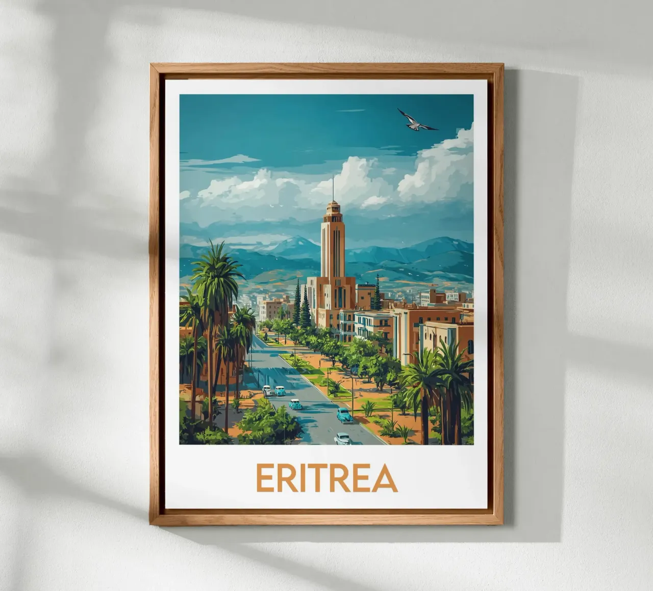 Poster dell'Eritrea alluminio dibond da Frame the World