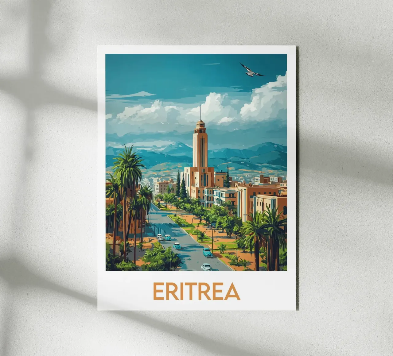 Poster dell'Eritrea alluminio dibond da Frame the World