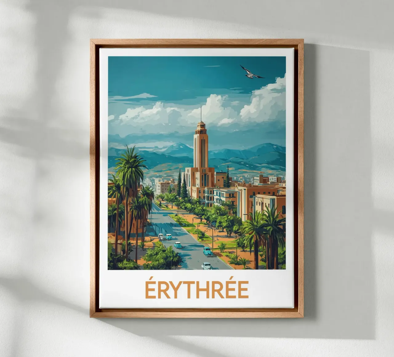 Poster dell'Eritrea tela con Cornice a cassetta da Frame the World