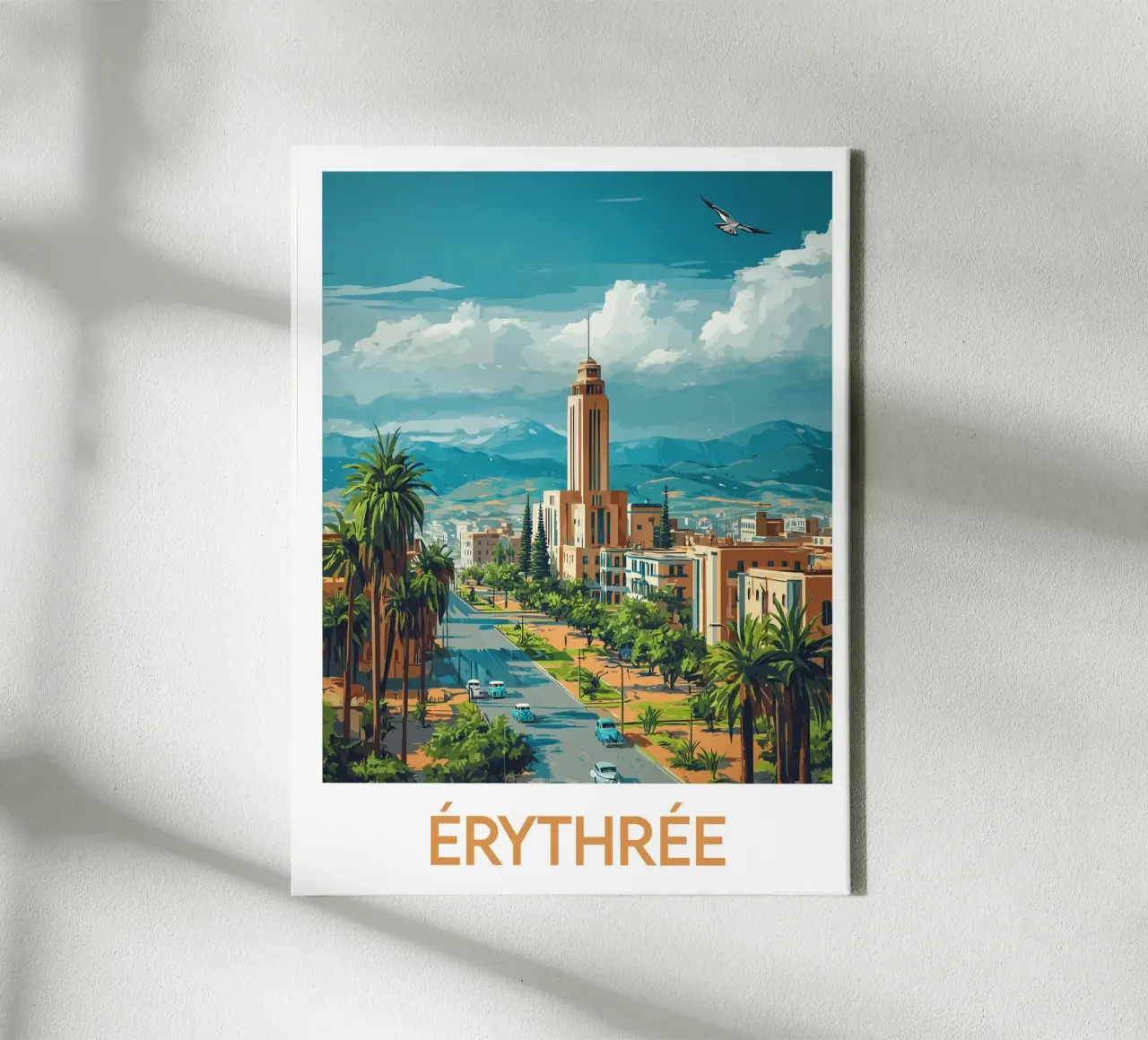 Poster dell'Eritrea tela con Cornice a cassetta da Frame the World