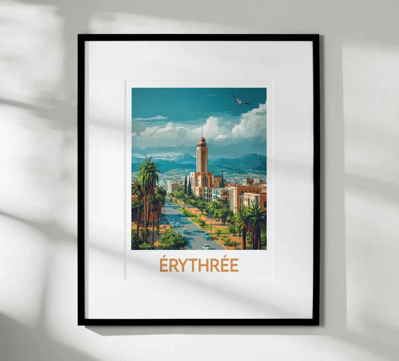 Poster dell'Eritrea poster con telaio in legno da Frame the World
