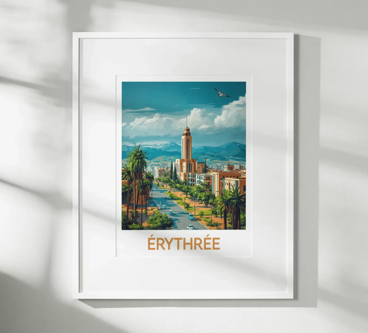 Poster dell'Eritrea poster con telaio in legno da Frame the World