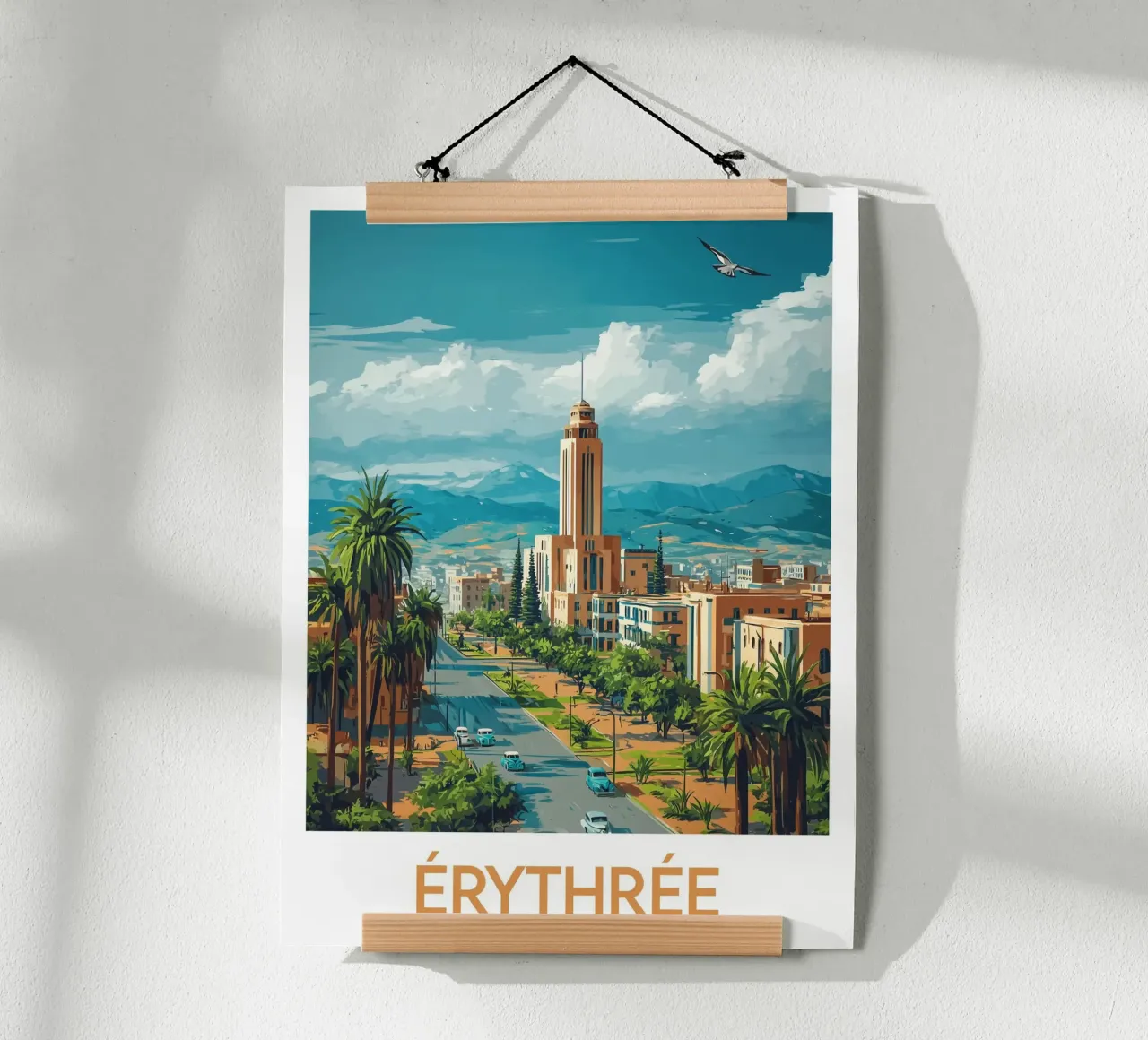 Poster dell'Eritrea poster con telaio in legno da Frame the World
