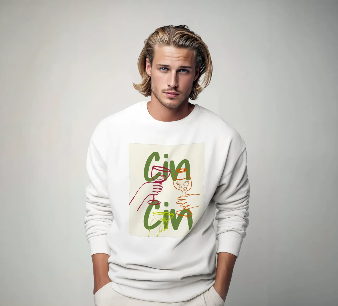 Cin Cin, Cheers Print, Italy Poster sweatshirt by DolceVita