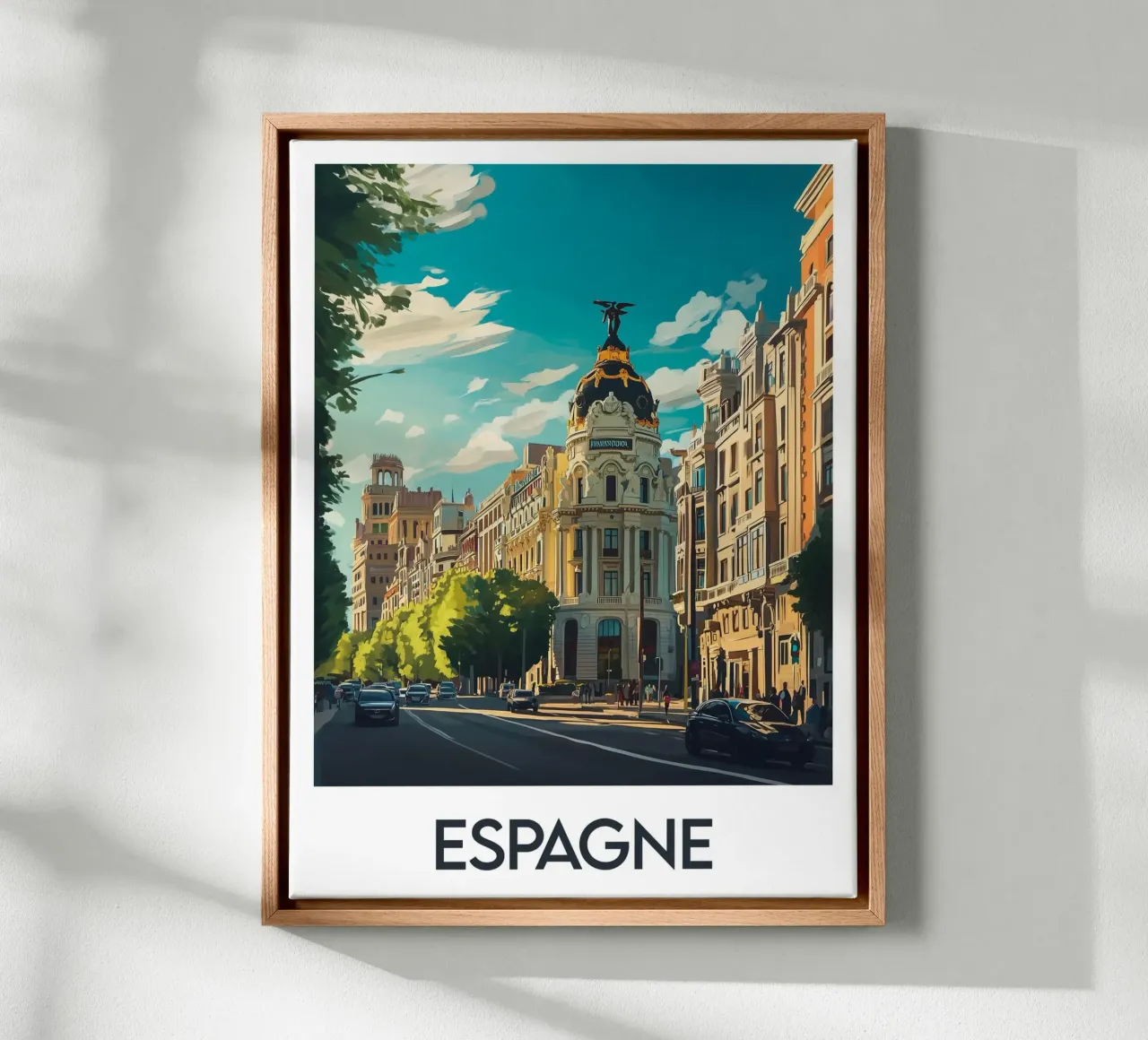 Affiche Espagne tela con Cornice a cassetta da Frame the World