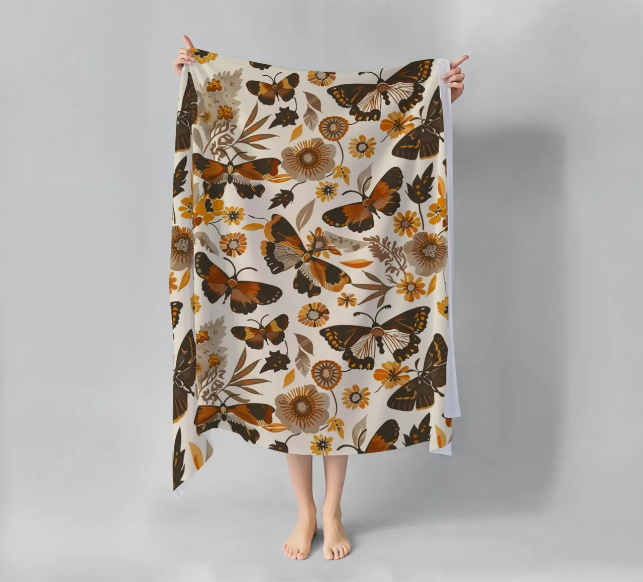 Retro Butterflies telo mare da Sunflower Soul Studio
