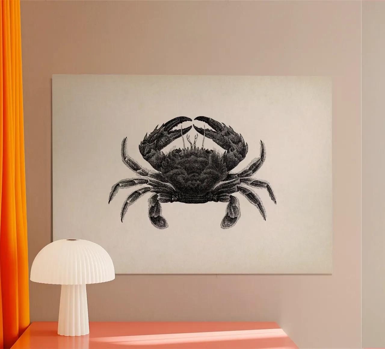 Vintage Brehm 2 Bogenkrabbe poster con telaio in plastica da Vintage Print Collection