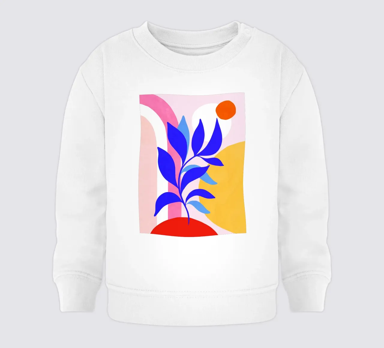 Tropical Flow - Helle surreale Sommerkunst 2/2 Baby Sweatshirt von Dominique Vari