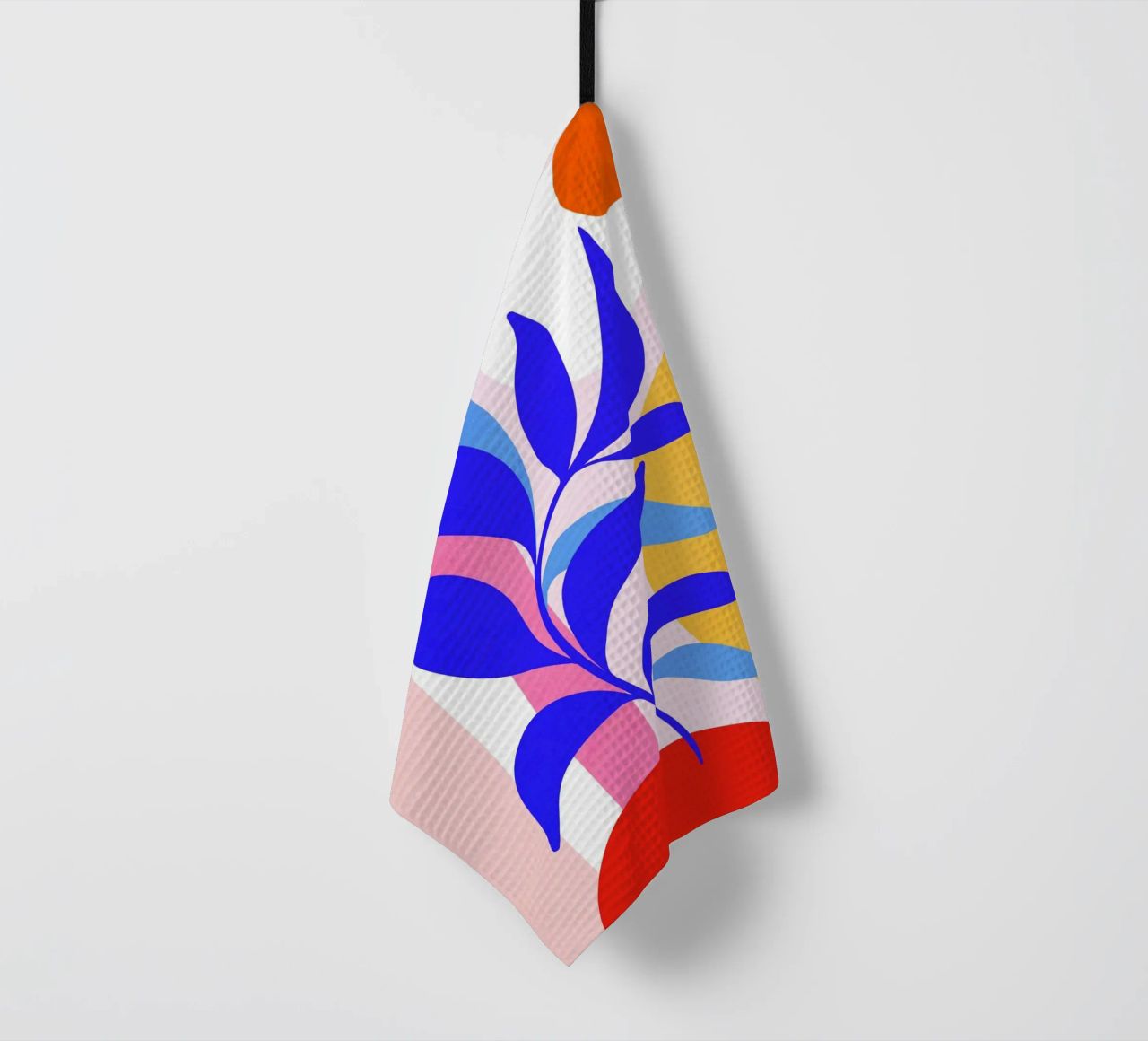 Tropical Flow - Art d'été surréaliste et lumineux 2/2 torchon de Dominique Vari