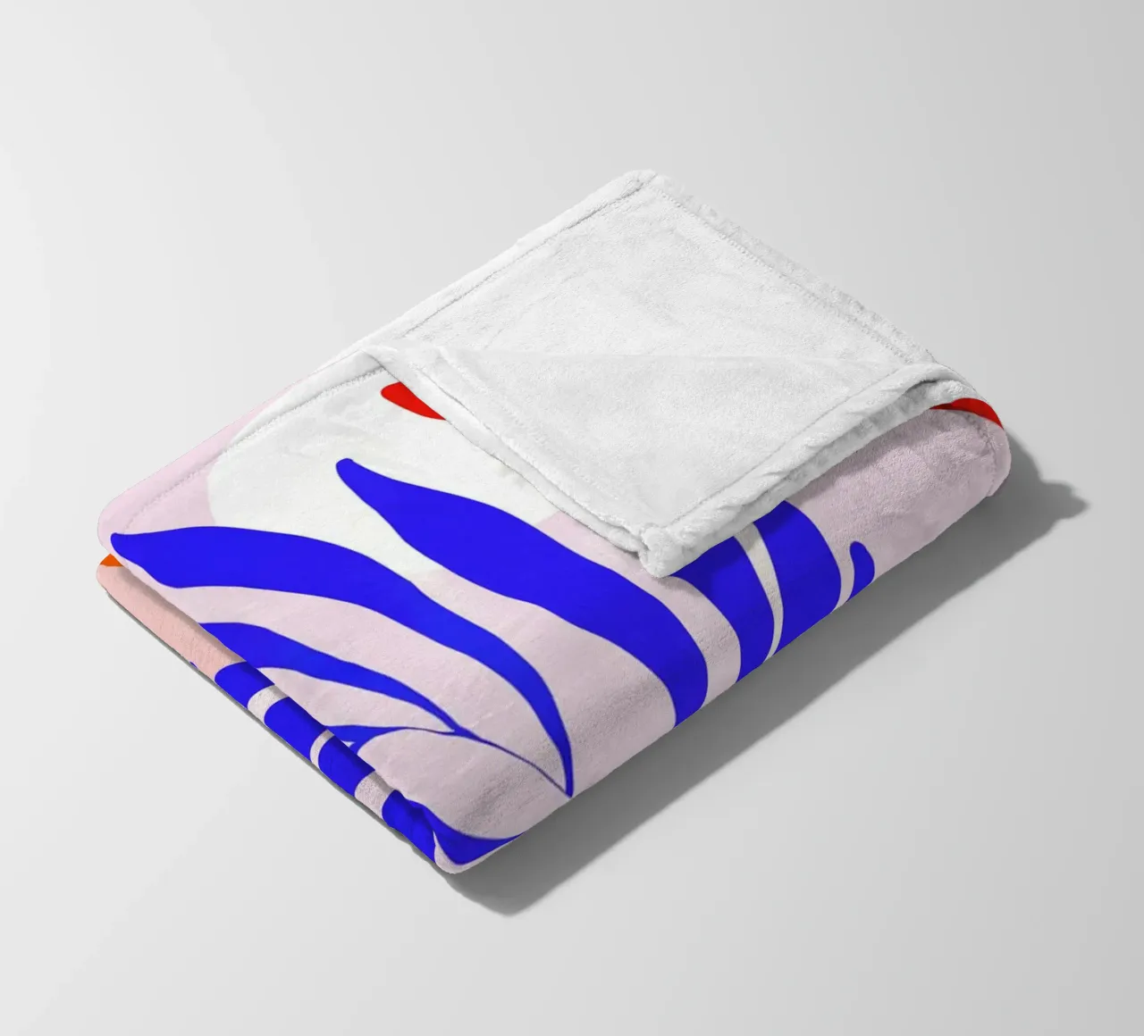 Foglie estive di dopamina - Arte tropicale ispirata a Matisse coperta in pile da Dominique Vari