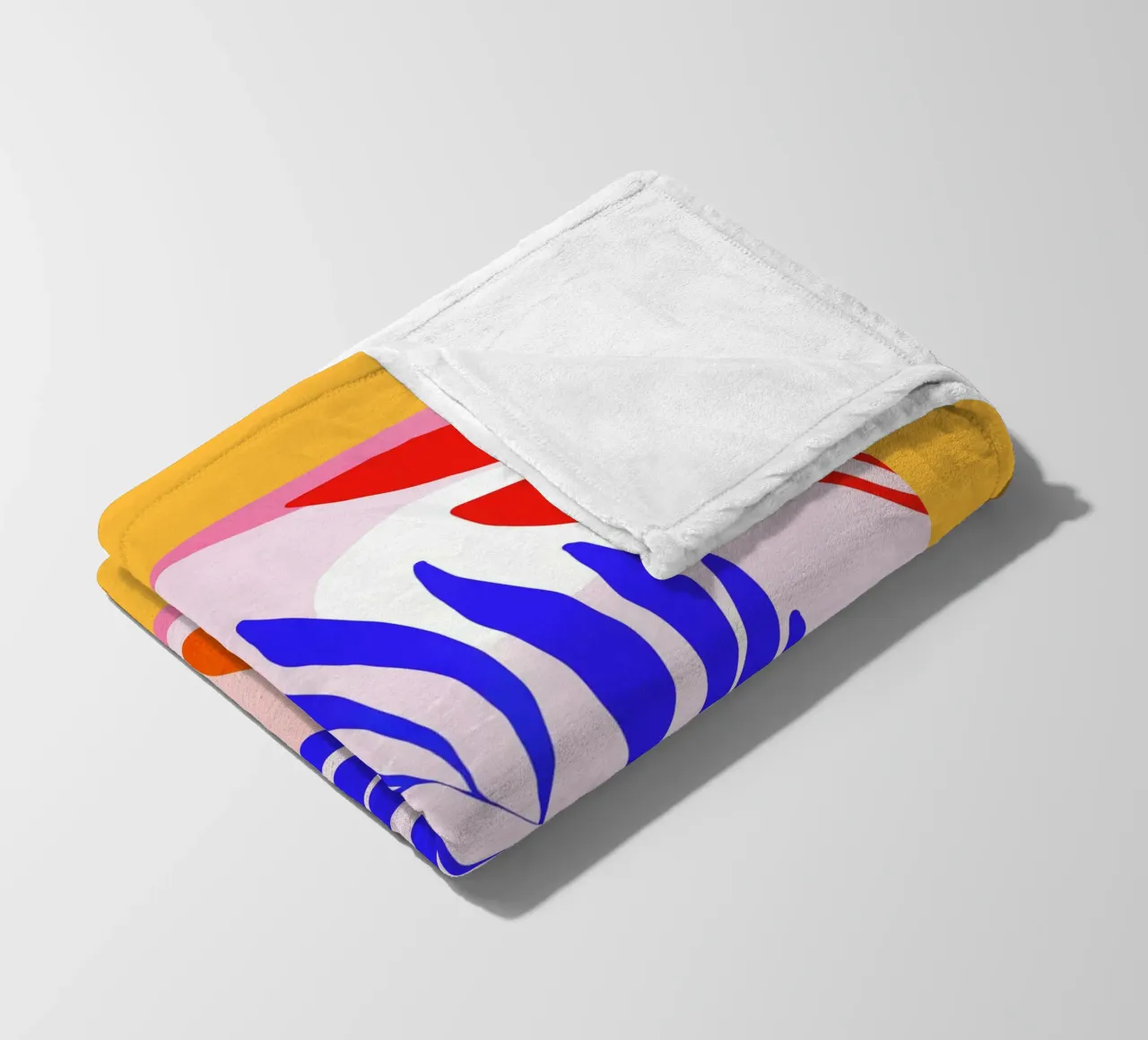 Foglie estive di dopamina - Arte tropicale ispirata a Matisse coperta in pile da Dominique Vari