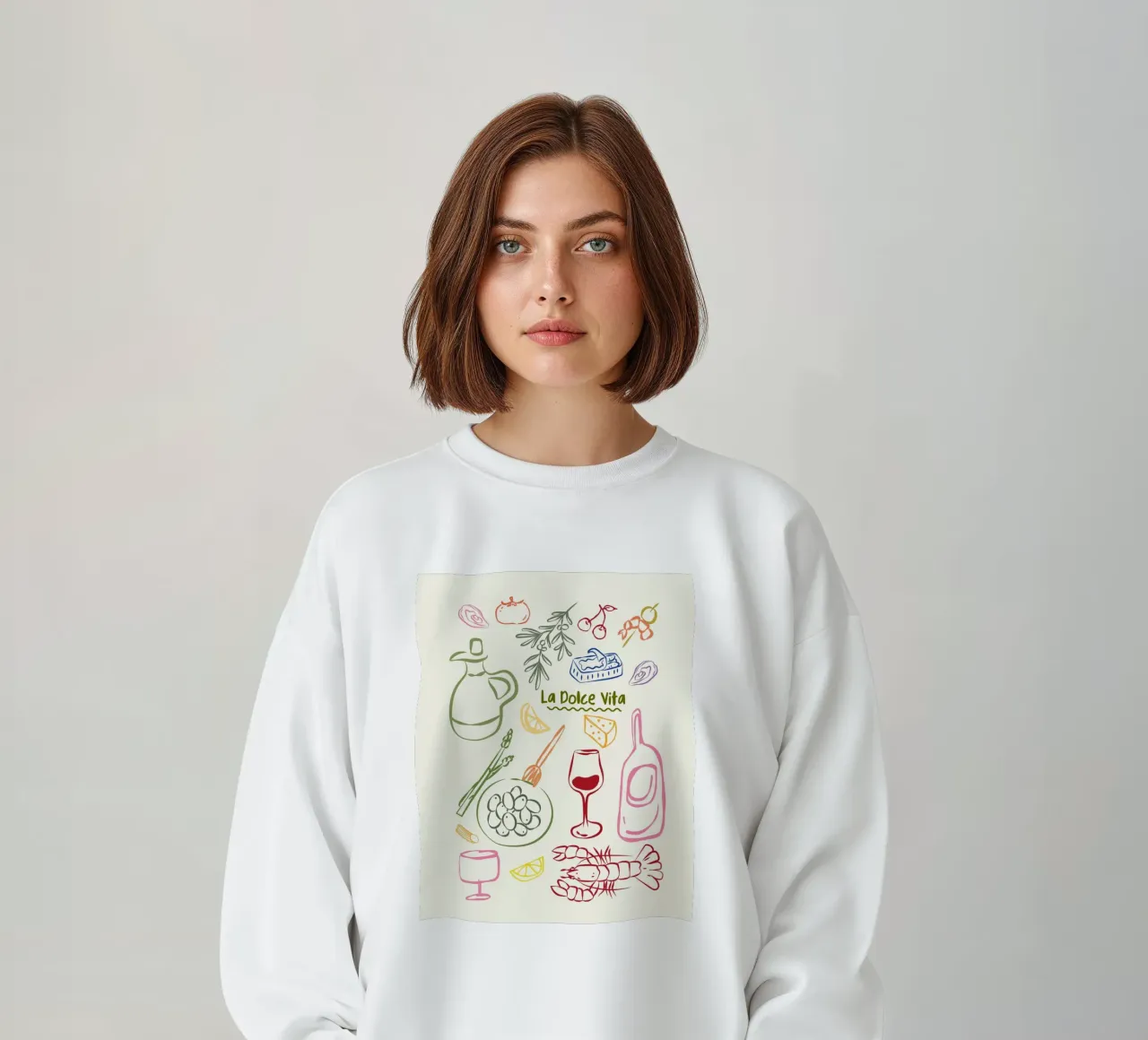 La Dolce Vita, Italian Colourful Art sweatshirt by DolceVita