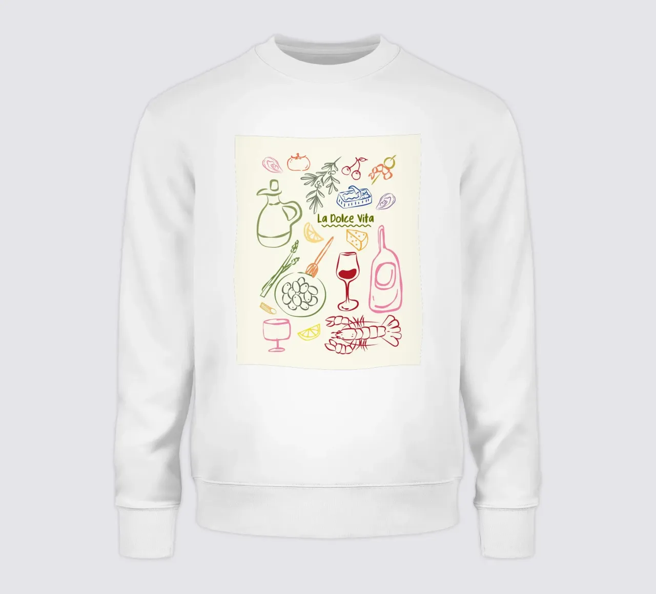 La Dolce Vita, Italian Colourful Art sweatshirt by DolceVita