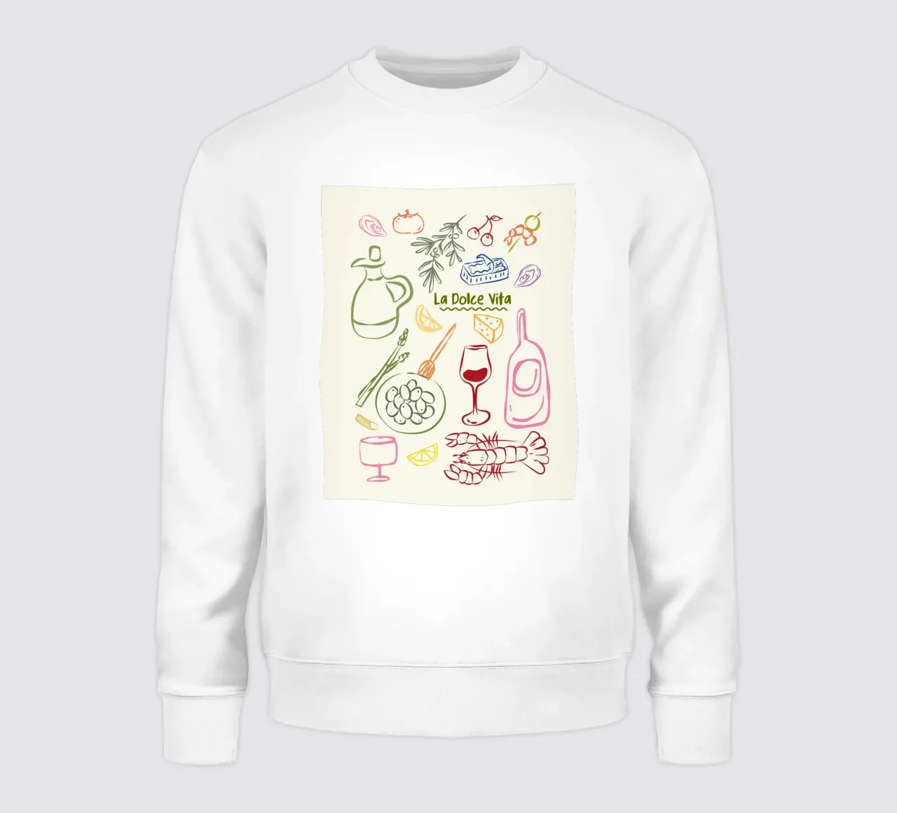La Dolce Vita, Italian Colourful Art sweatshirt by DolceVita