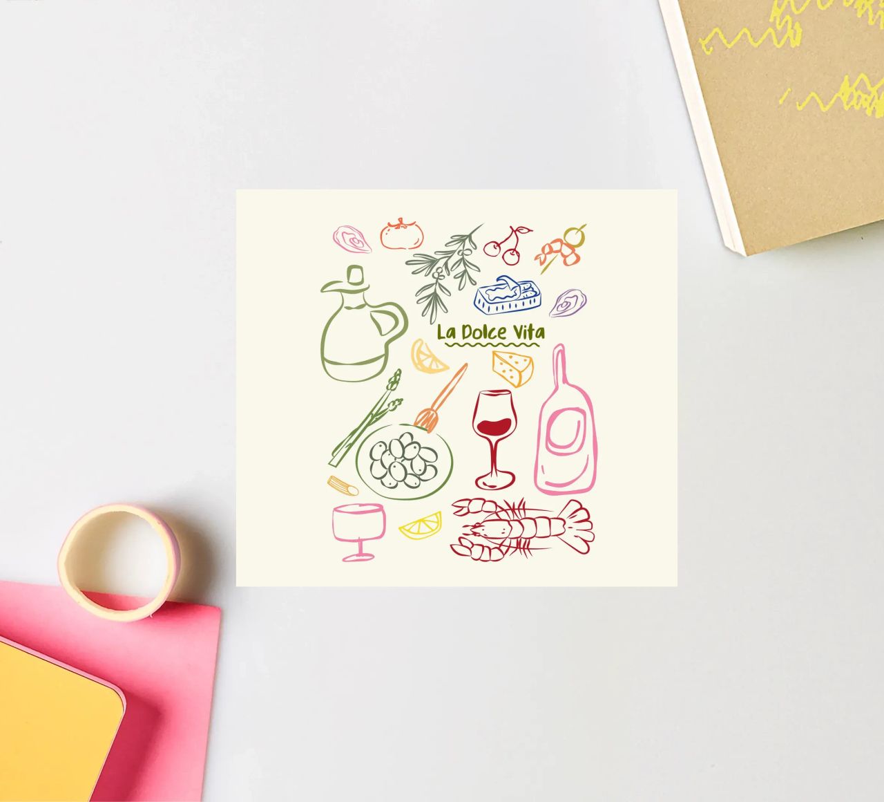 La Dolce Vita, Italian Colourful Art sticker by DolceVita