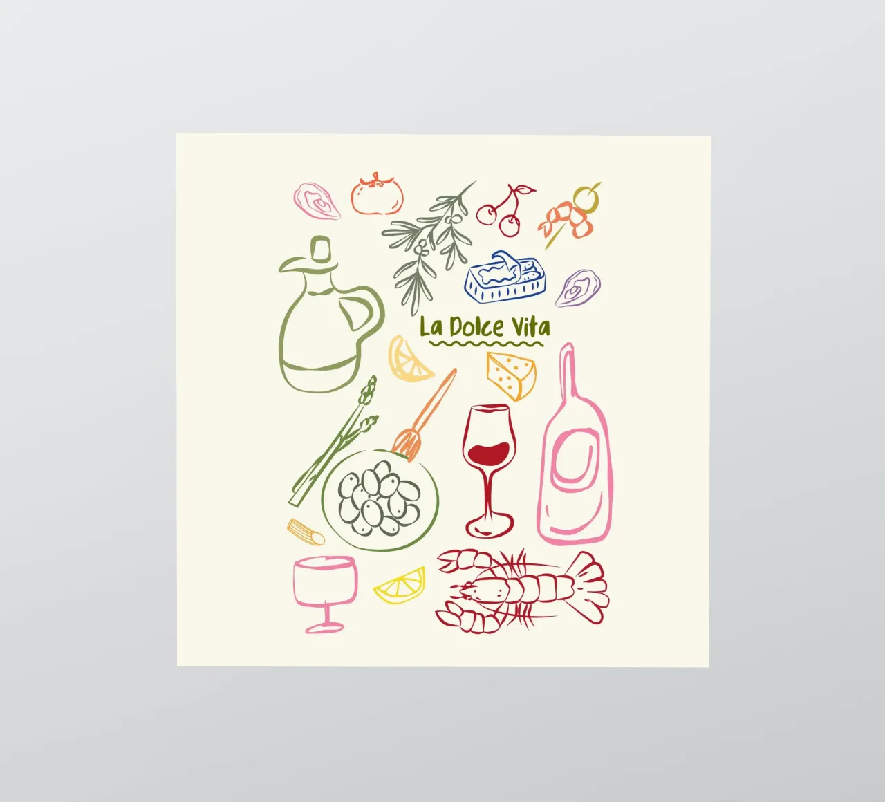 La Dolce Vita, Italian Colourful Art sticker by DolceVita