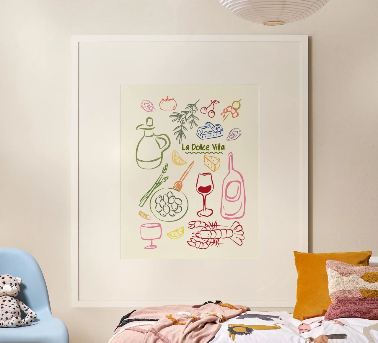 La Dolce Vita, italienische farbenfrohe Kunst Poster von DolceVita