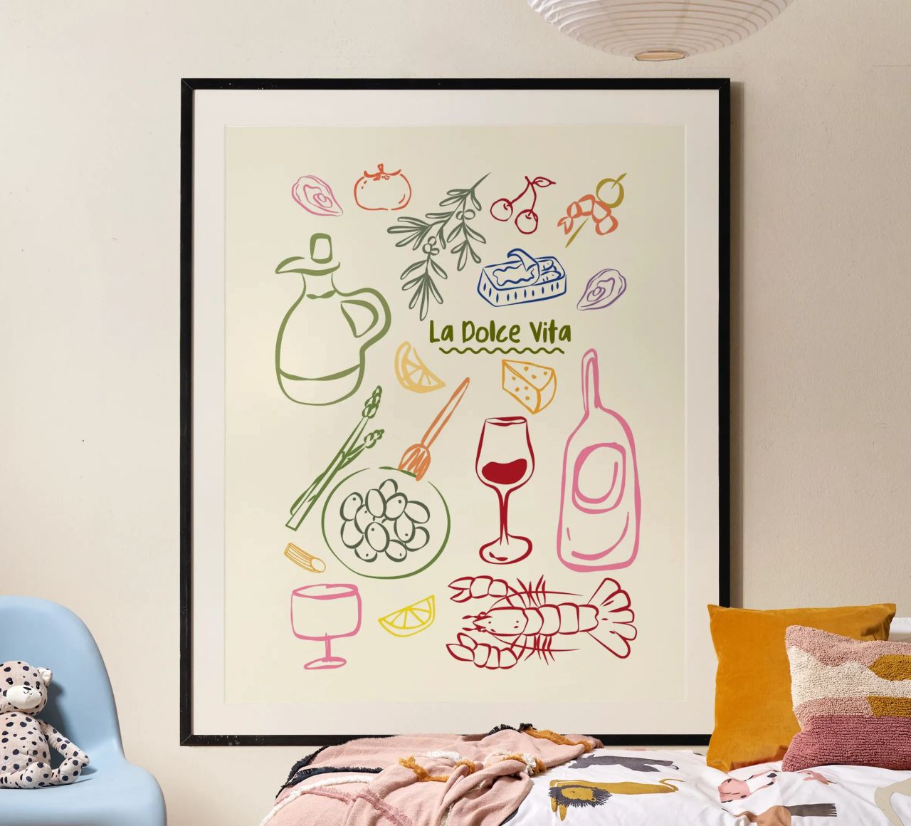 La Dolce Vita, italienische farbenfrohe Kunst Poster von DolceVita
