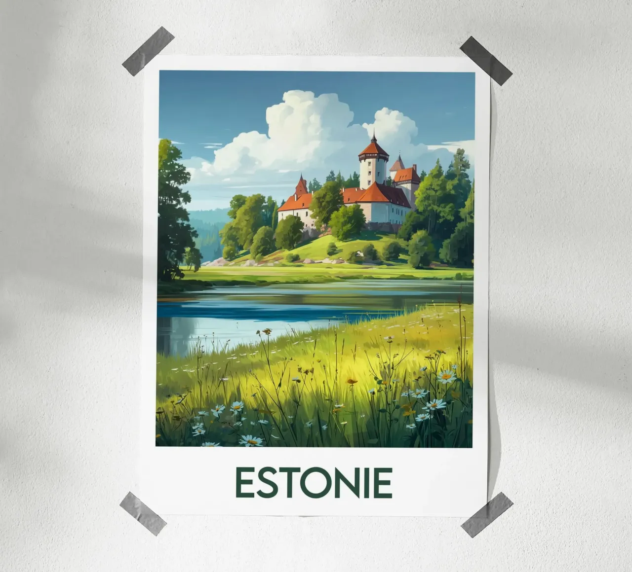 Affiche Estonie poster con telaio in legno da Frame the World