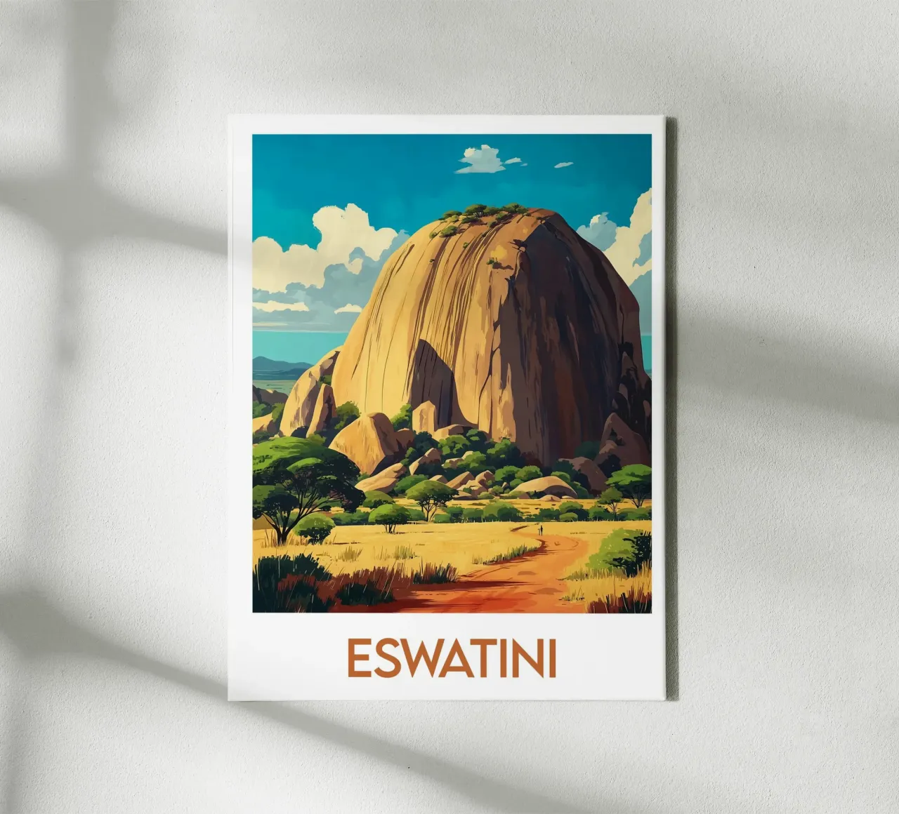Affiche Eswatini tela con Cornice a cassetta da Frame the World