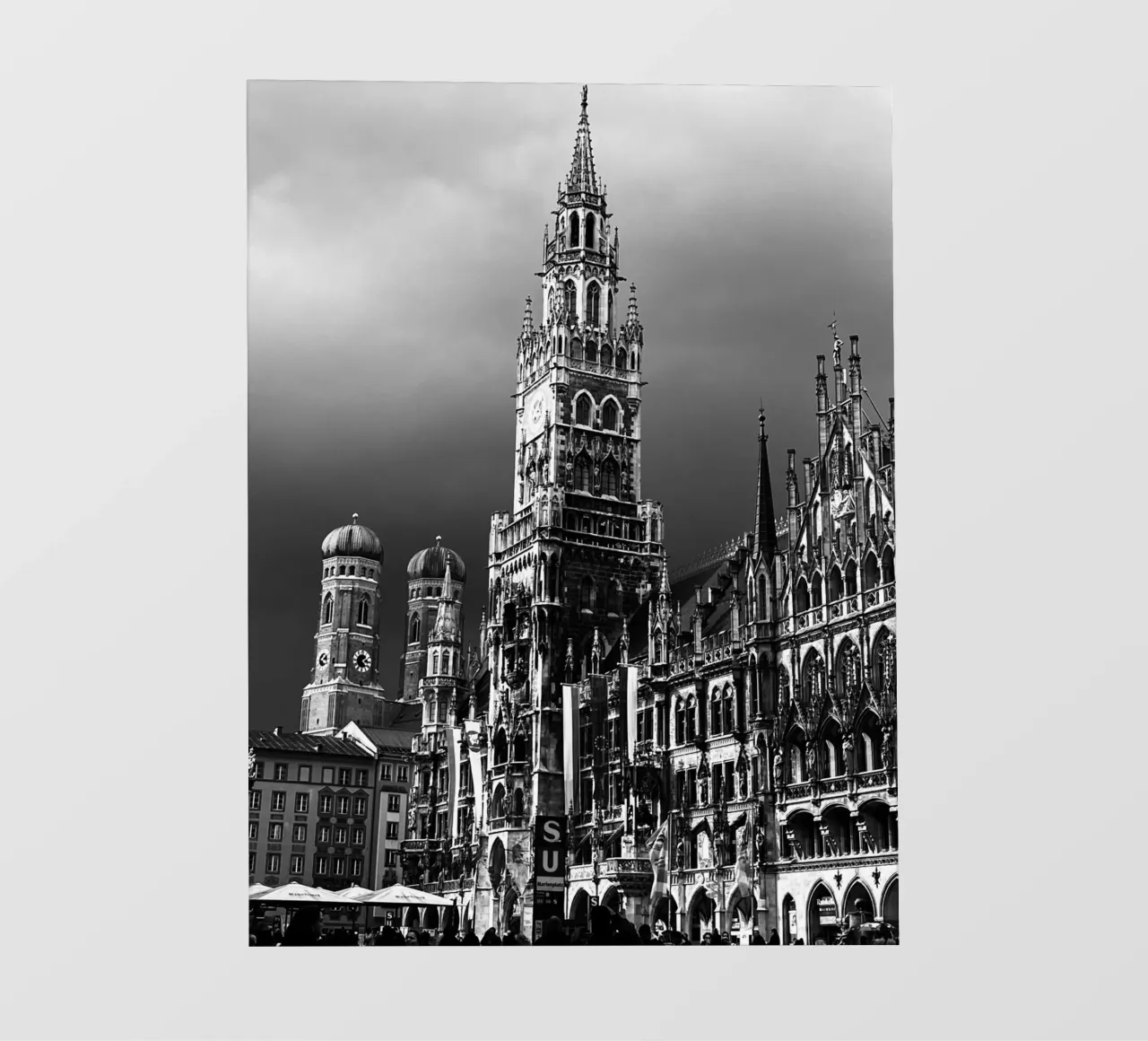 Marienplatz Monaco di Baviera pellicola backlit da Dorothea Baur