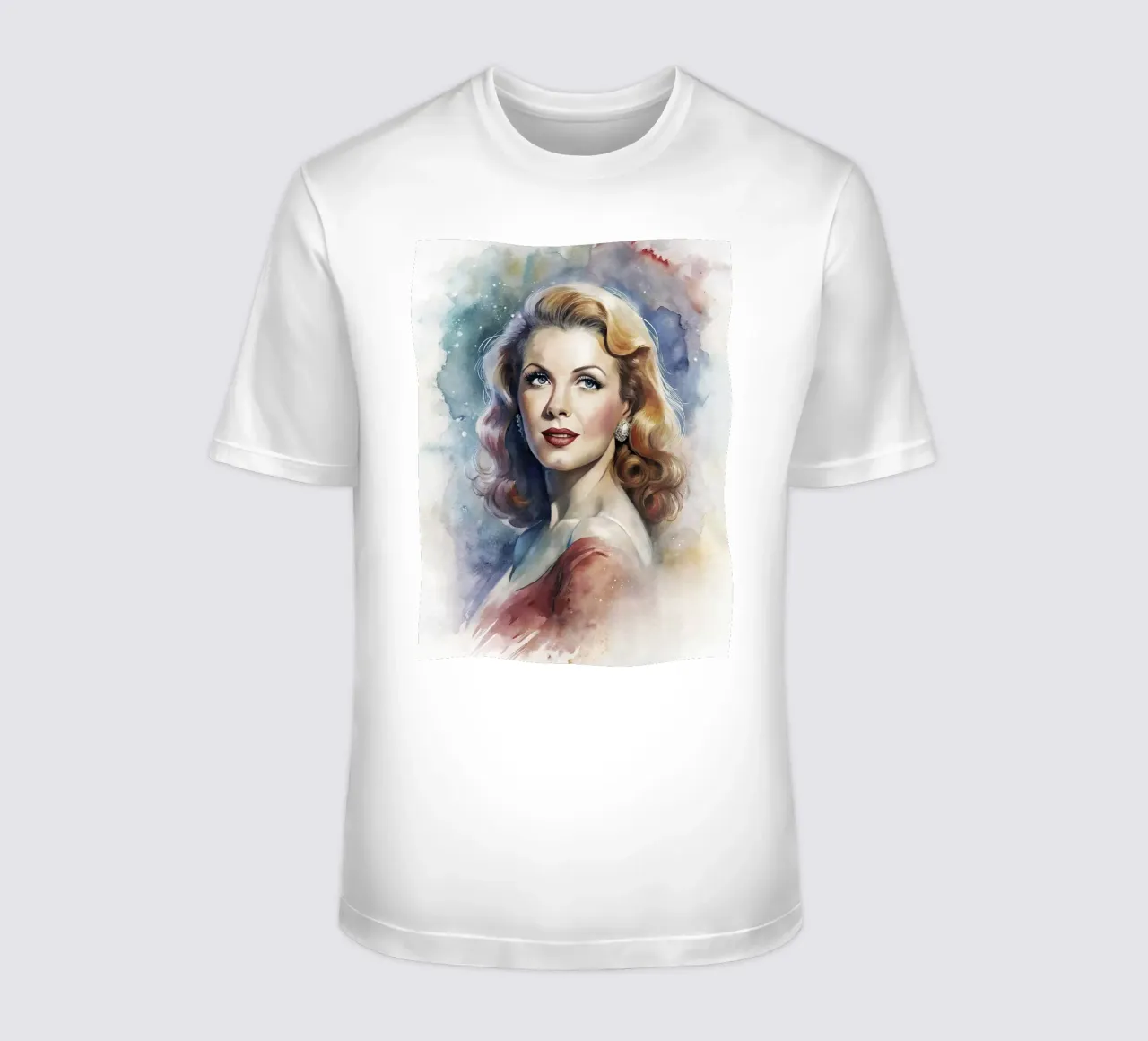 Rita hayworth in aquarel t-shirt van 🎁 ARTVI-SHOP