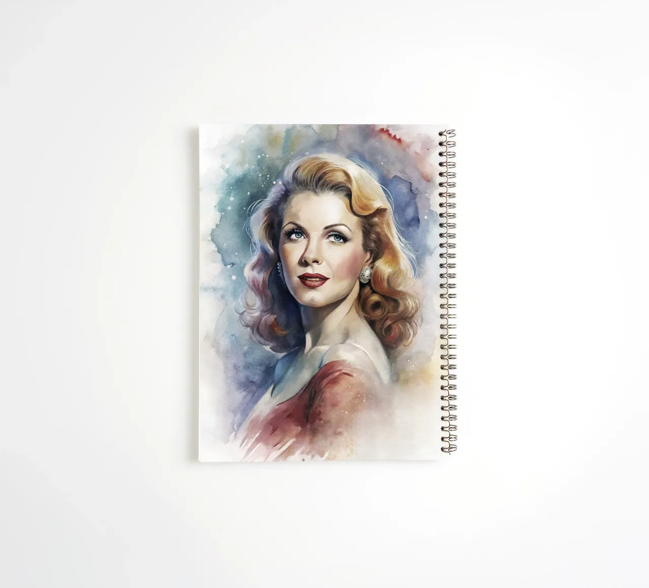 Rita hayworth in watercolor spiral notebook by 🎁 ARTVI-SHOP