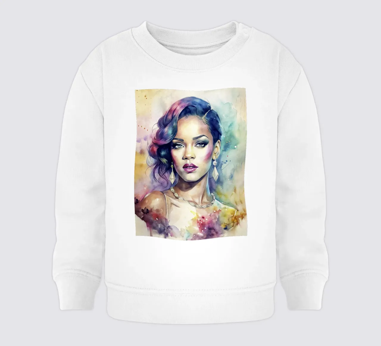 Rihanna in acquerello felpa neonato da 🎁 ARTVI-SHOP