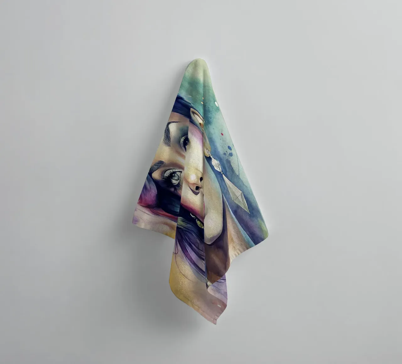 Rihanna in Aquarell Handtuch von 🎁 ARTVI-SHOP