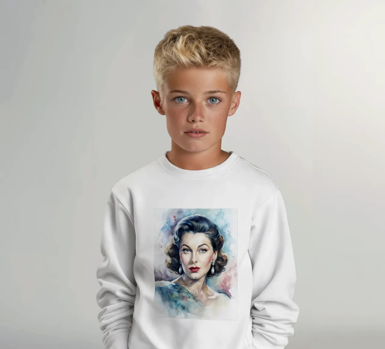Ava Gardner in acquerello felpa bambino da ARTVI-SHOP