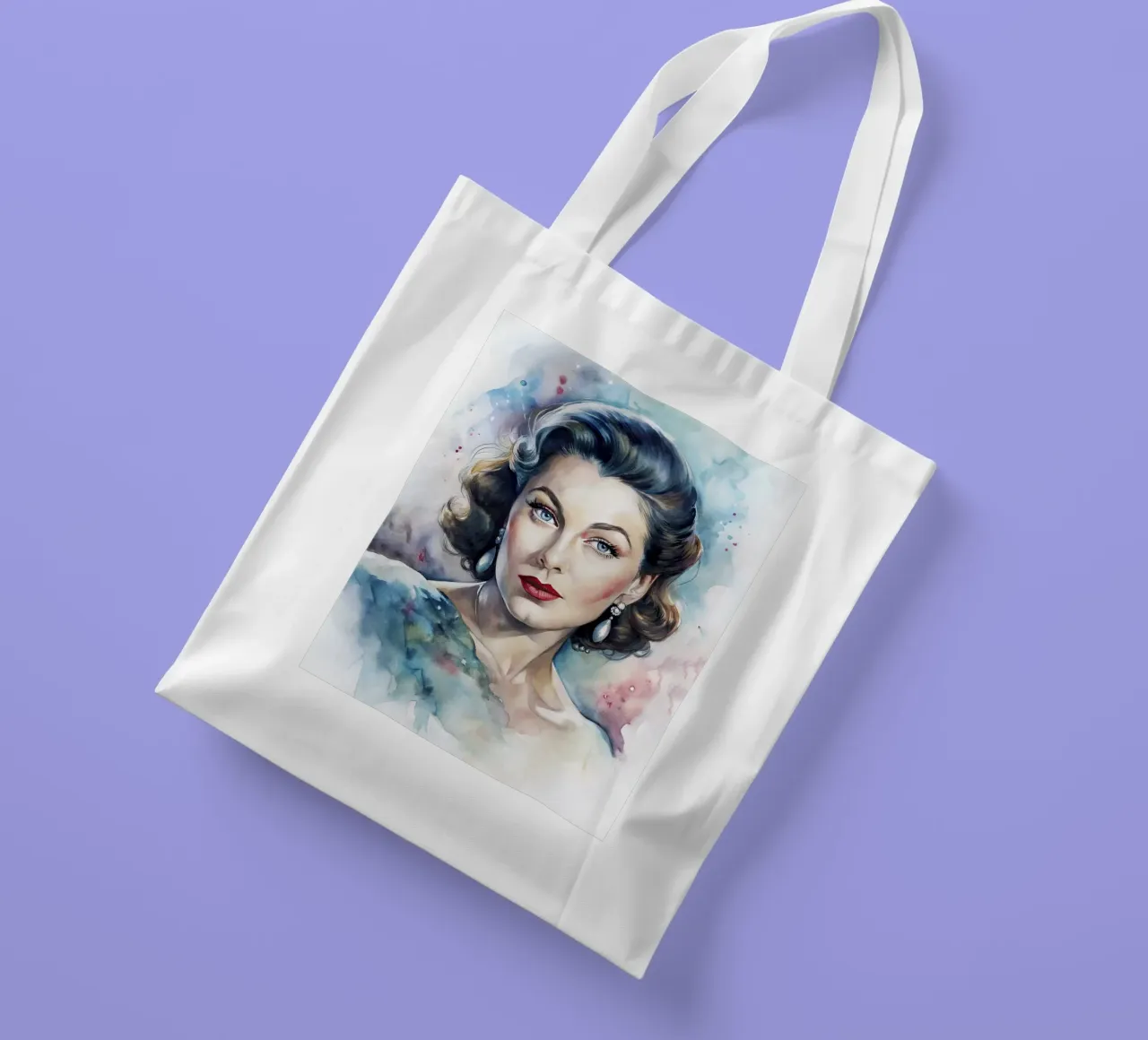 Ava Gardner in acquerello borsa in juta da 🎁 ARTVI-SHOP