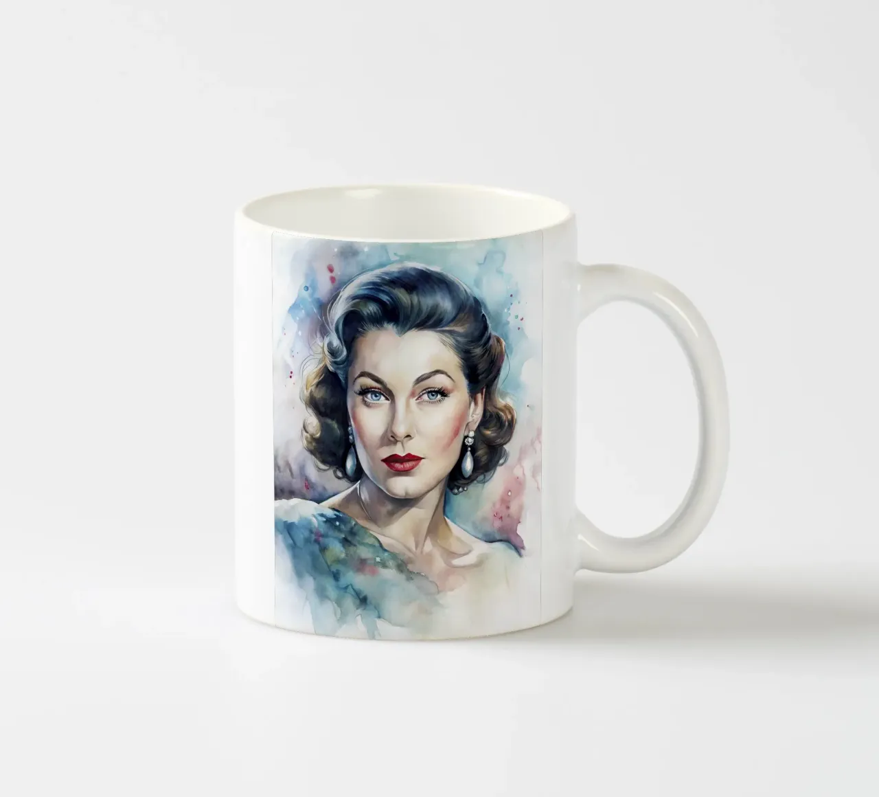 Ava Gardner in acquerello tazza in ceramica da ARTVI-SHOP