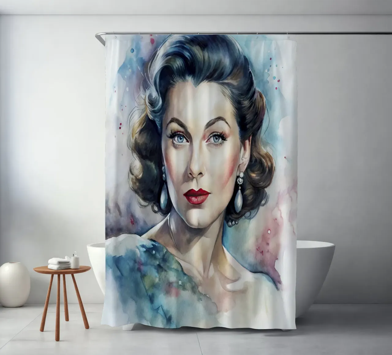 Ava Gardner in acquerello tenda da doccia da 🎁 ARTVI-SHOP