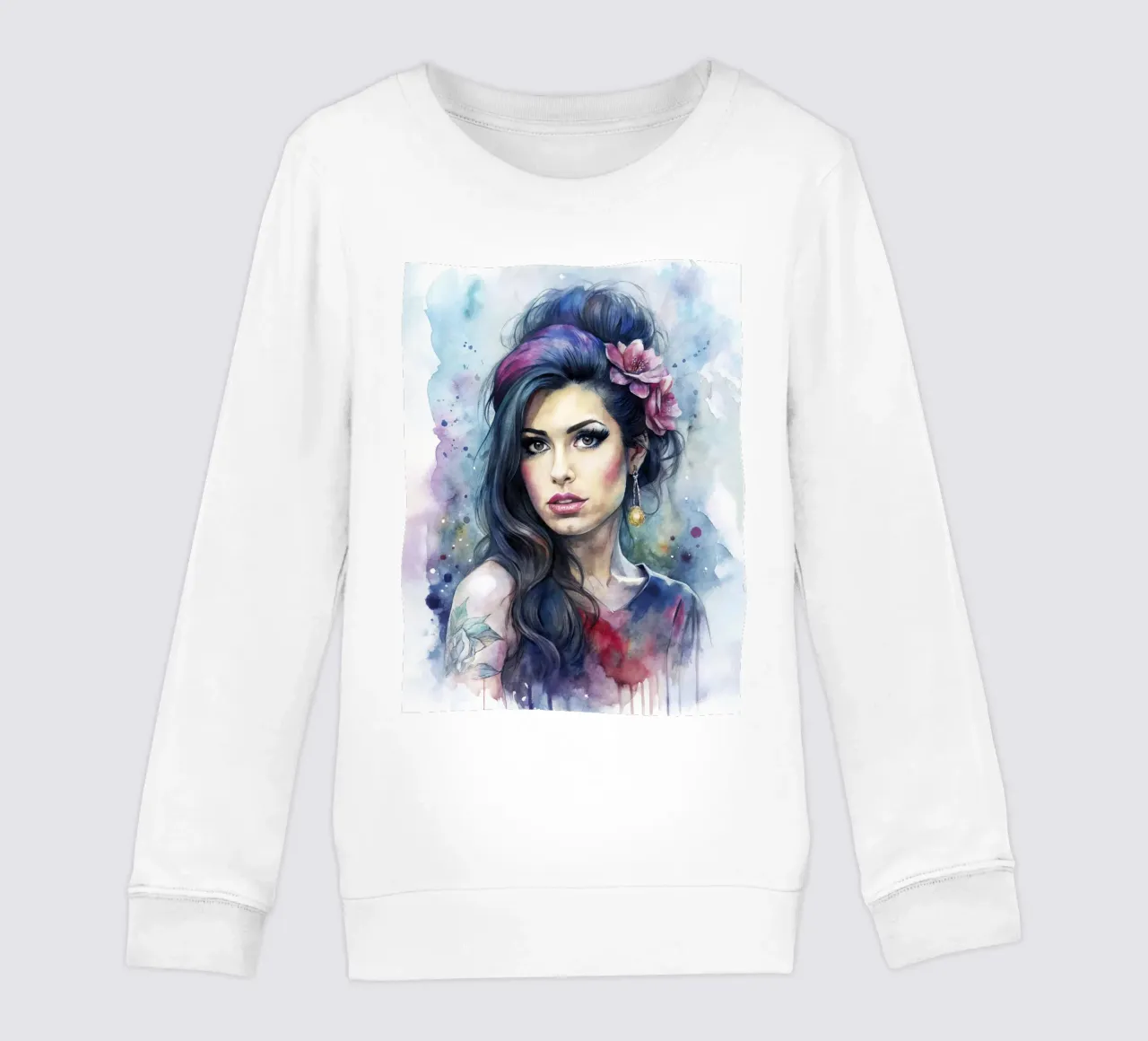 Amy Winehouse in acquerello felpa bambino da ARTVI-SHOP
