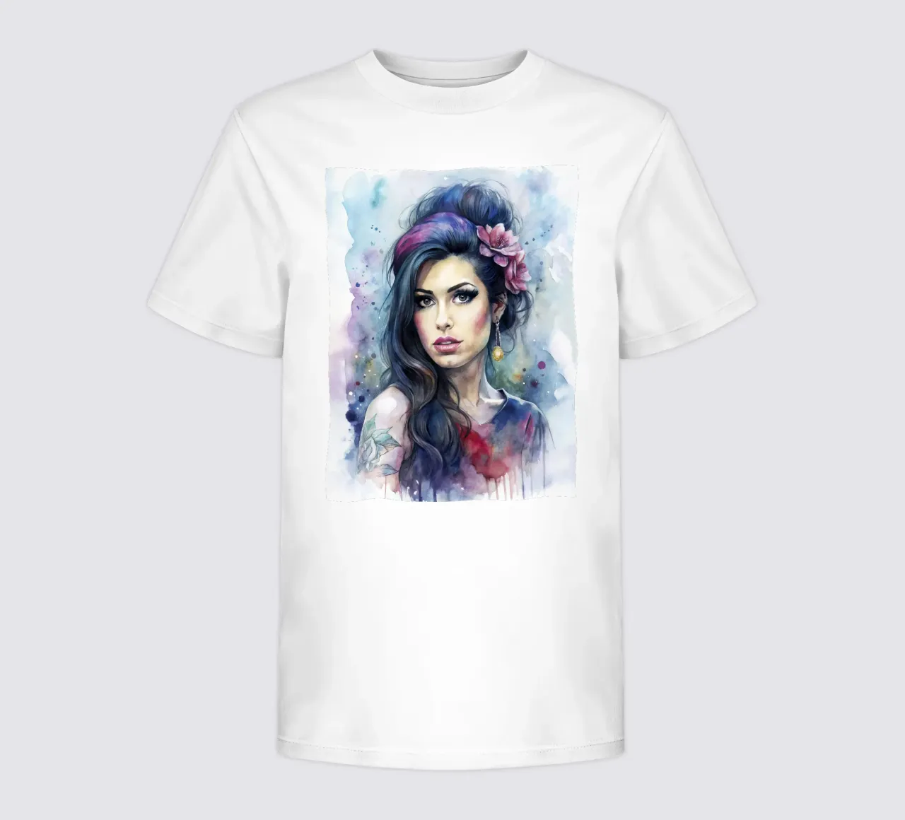 Amy Winehouse in acquerello t-shirt bambini da 🎁 ARTVI-SHOP