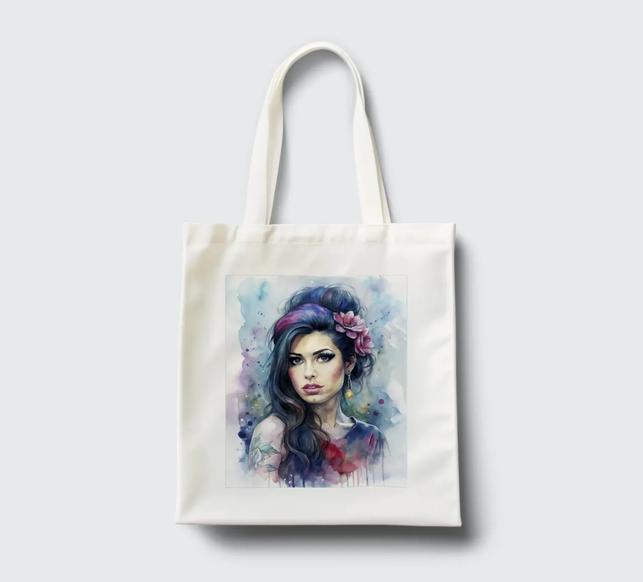Amy Winehouse in acquerello borsa in juta da 🎁 ARTVI-SHOP