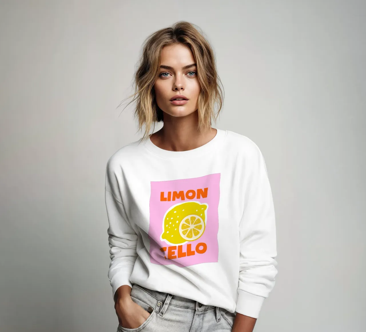 Limoncello, Italien Prink, Italienische Zitrone Poster Sweatshirt von PrintStudio