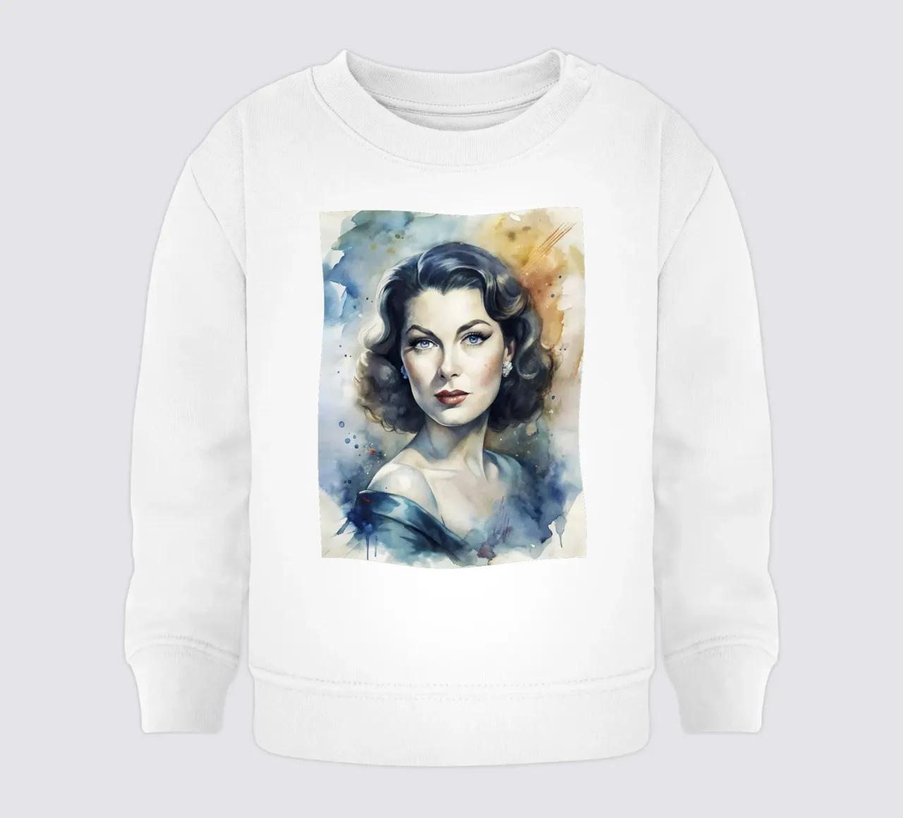 Ava Gardner in acquerello felpa neonato da ARTVI-SHOP