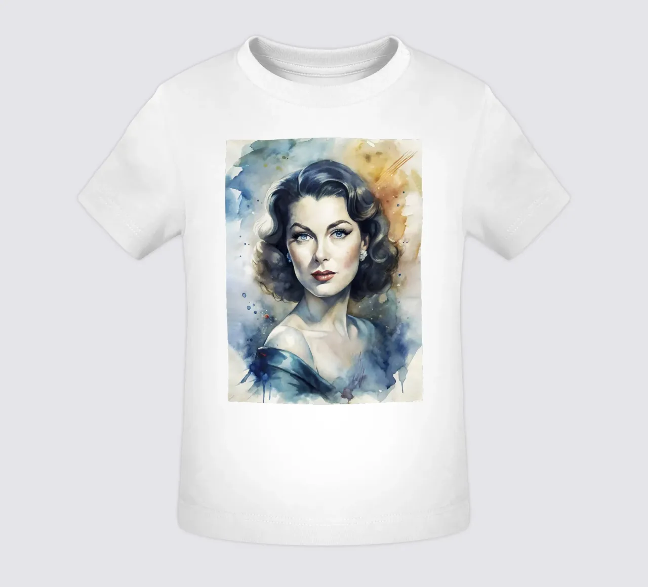 Ava Gardner in acquerello maglietta neonato da ARTVI-SHOP
