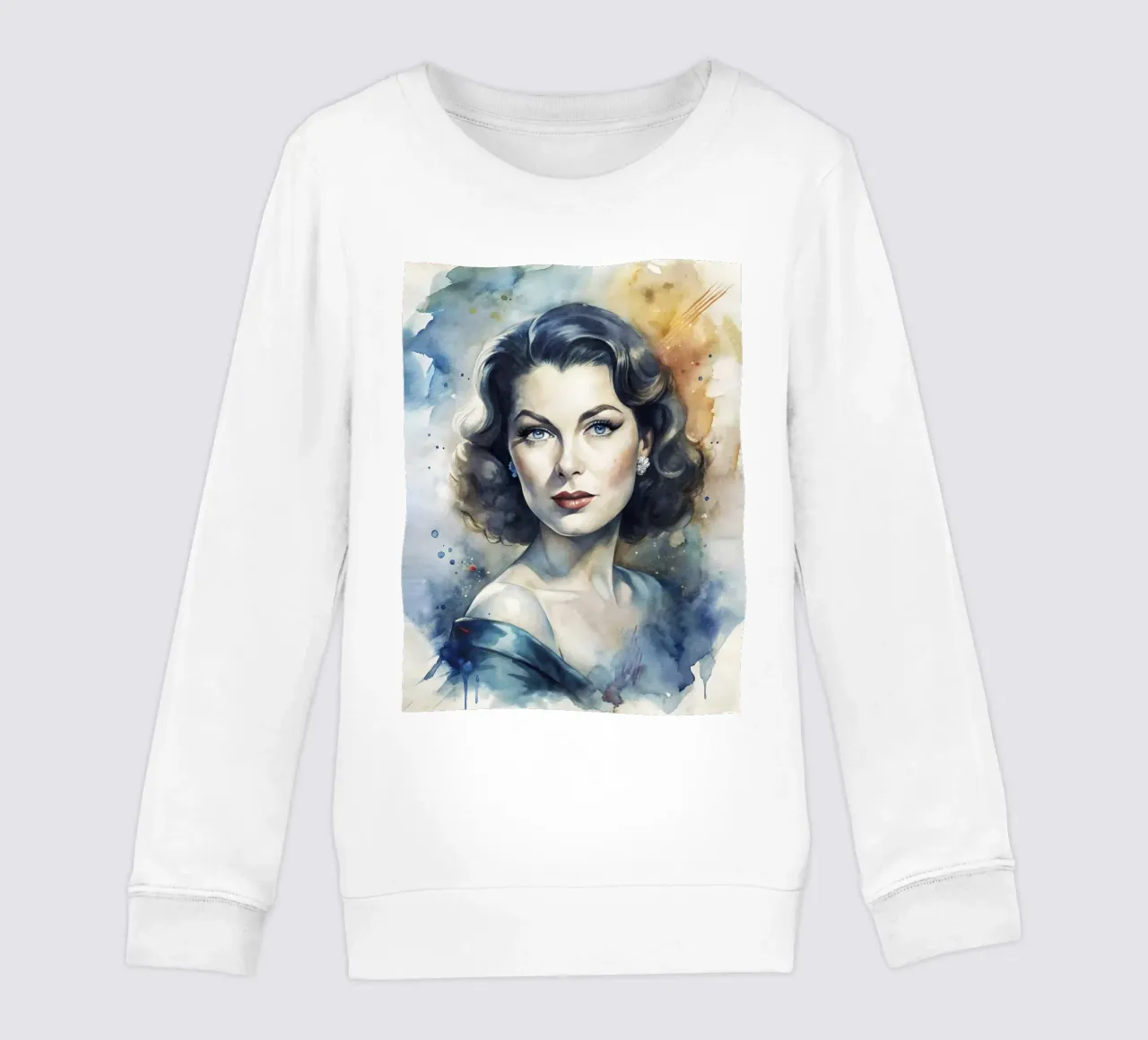 Ava Gardner in acquerello felpa bambino da ARTVI-SHOP