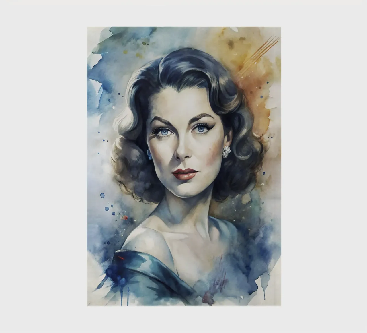 Ava Gardner in watercolor notebook by 🎁 ARTVI-SHOP