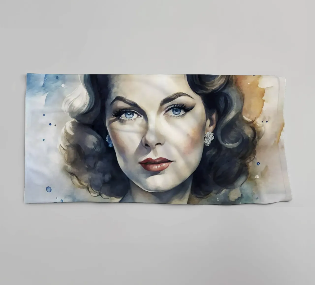 Ava Gardner in acquerello asciugamano da bagno da ARTVI-SHOP