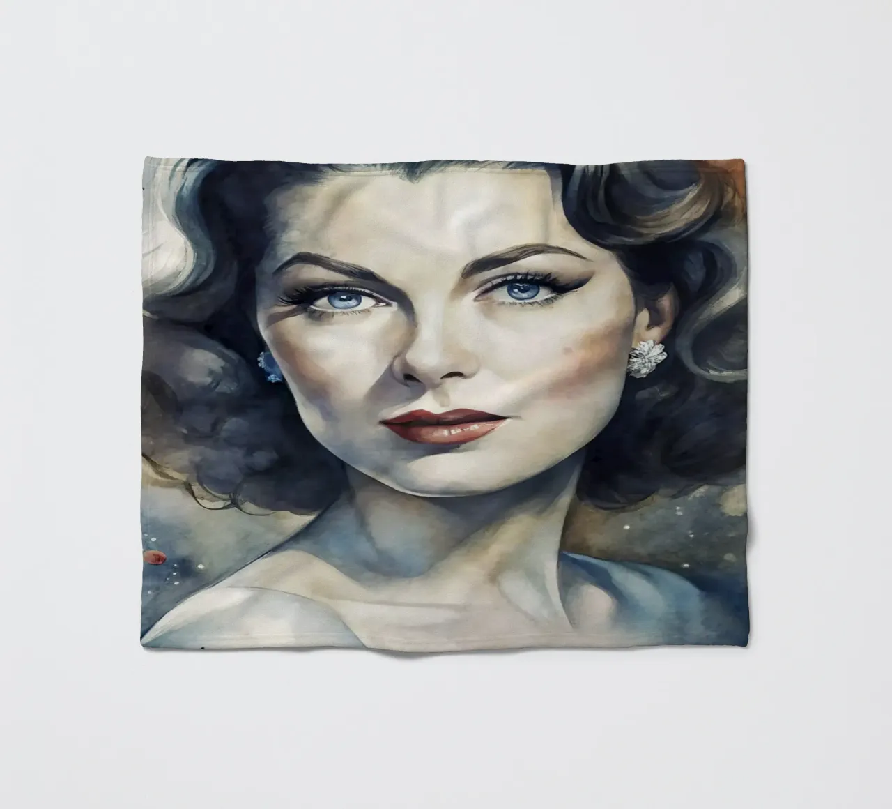 Ava Gardner in acquerello coperta in pile da ARTVI-SHOP
