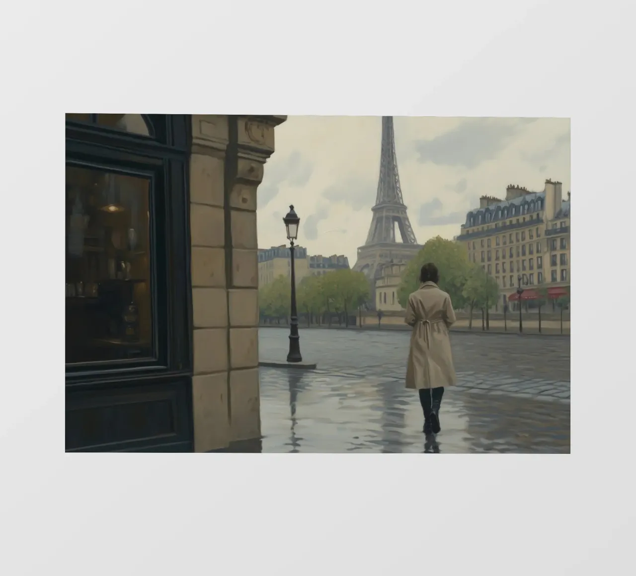 Giornata di pioggia a Parigi telo in pvc da Art Center