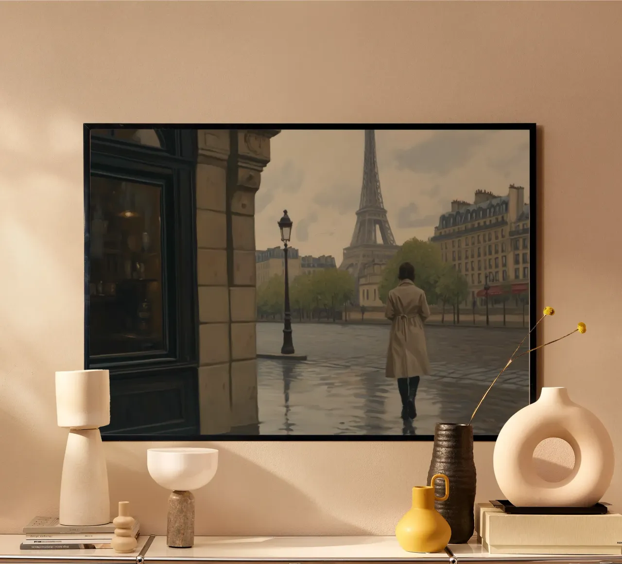 Giornata di pioggia a Parigi carta hahnemühle da Art Center